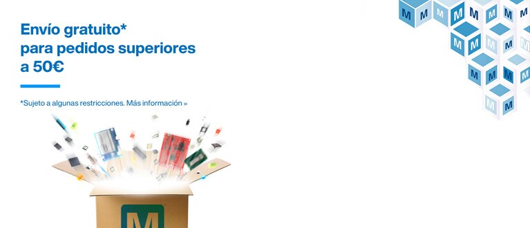 Envío gratuito* para pedidos superiores a 50€. *Sujeto a algunas restricciones. Más información.