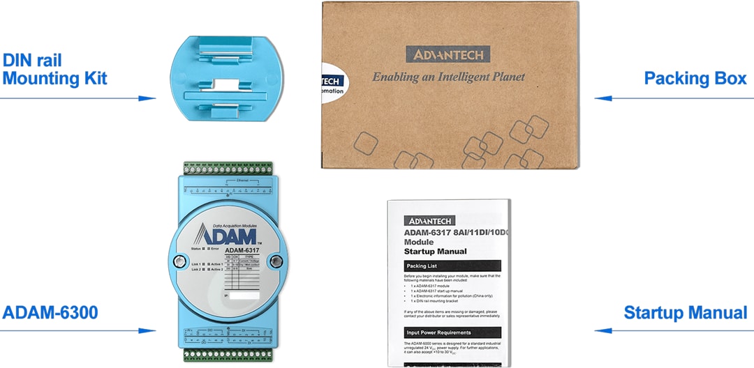 Advantech ADAM-6300 OPC UA Ethernet I/O Modules Advantech ADAM-6300 OPC UA Ethernet I/O Modules