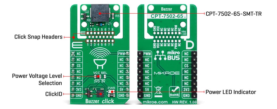 Location Circuit - Mikroe Buzzer Click