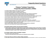 Notas de aplicación: Preguntas frecuentes - Condensadores de tantalio y polímero