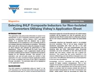 Nota de aplicación: Selección de inductores compuestos IHLP para convertidores sin aislamiento