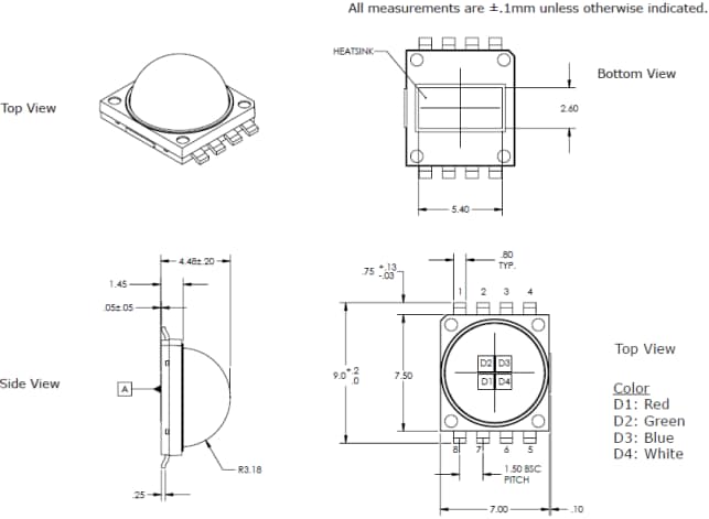 Dimensiones mecánicas