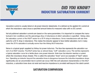 ¿Sabía que...? Corriente de saturación del inductor