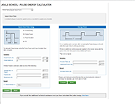 Herramienta de diseño: Calculador de energía de pulsos