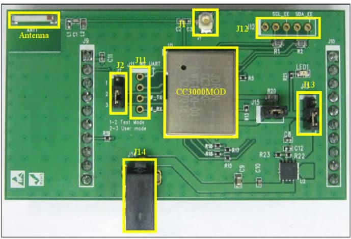 Vista superior de la placa BoosterPack