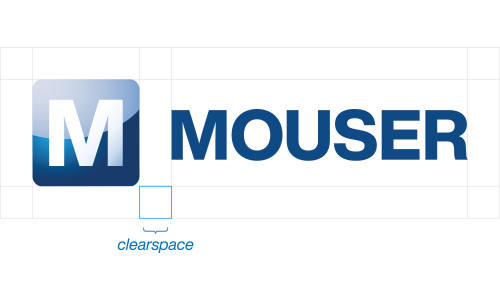 Tamaño y espacio mínimos para el logotipo principal de Mouser